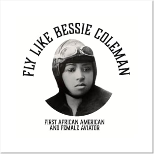 Fly like Bessie Colemen, First African American and female aviator | Black Woman | Black History Posters and Art